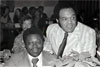 Comedian Slappy White at a party with BB King in 1971