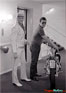Photo of Wayne Cochran with special made Harley Davidson motorcycle
