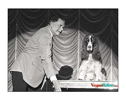 Photo of comic & dog from Tropicana Hotel show