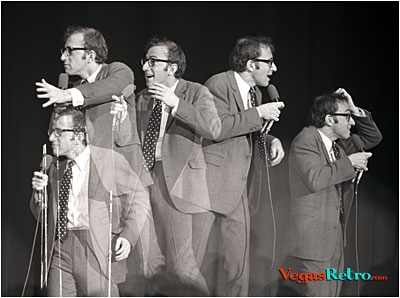 Photo of Woody Allen on stage in Las Vegas