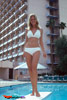 Photo of girl on the diving board at the Sahara Hotel in Las Vegas 1969