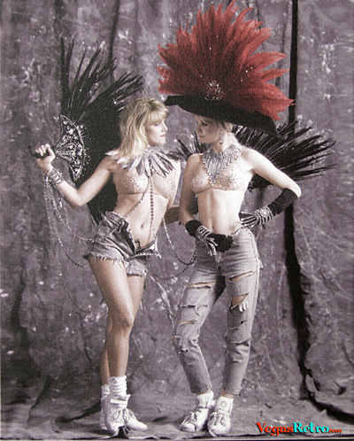 Photo of Folies Bergere Showgirls detail on canvas