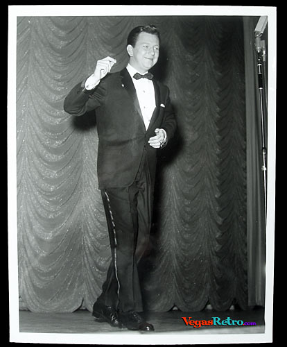 Photo of Donald O'Connor on a Las Vegas stage