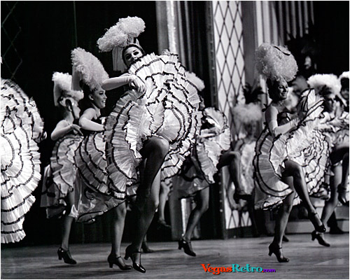 Image of cancan dancers from Folies Bergere in Las Vegas
