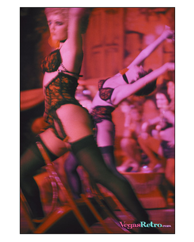 Photo of dancers in lingerie on stage in "Vive Paris Vive" Show in Las Vegas