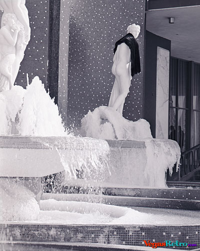 Frozen waterfall at Caesars Palace in 1969