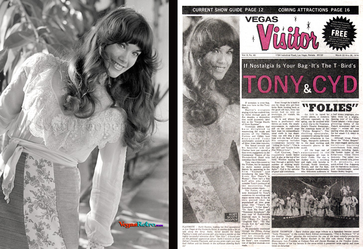 Barbie Benton on the Vegas Visitor Cover 1974