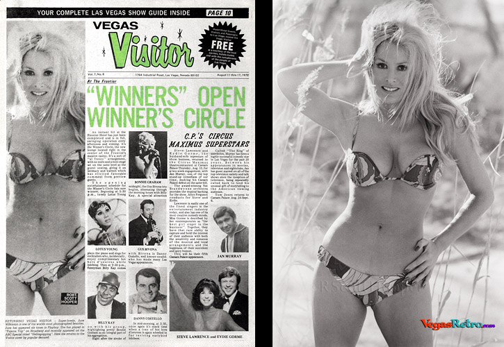 Photo of June Wilkinson from the Vegas Visitor Cover