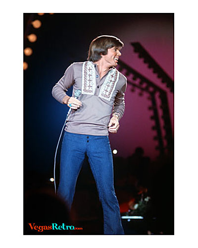 Photo of John Davidson live on Las Vegas stage 1972