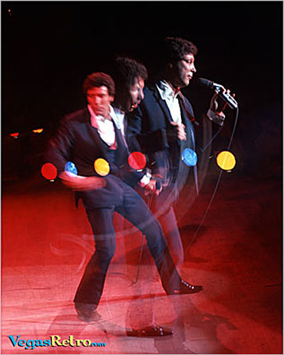 Photo of Tom Jones live on stage in Las Vegas circa 1967