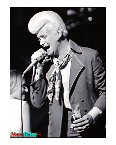 Photo of Wayne Cochran on stage in LasVegas