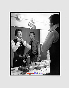 Photograph of Tom Jones in his dressing room on museum quality paper and matte.