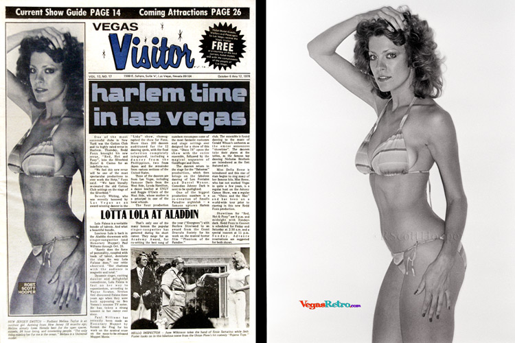 Melissa Taylor on the Vegas Visitor cover Oct 6, 1978