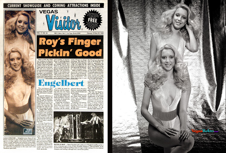 Photo of twins Staci & Sari Rudish on the Vegas Visitor cover